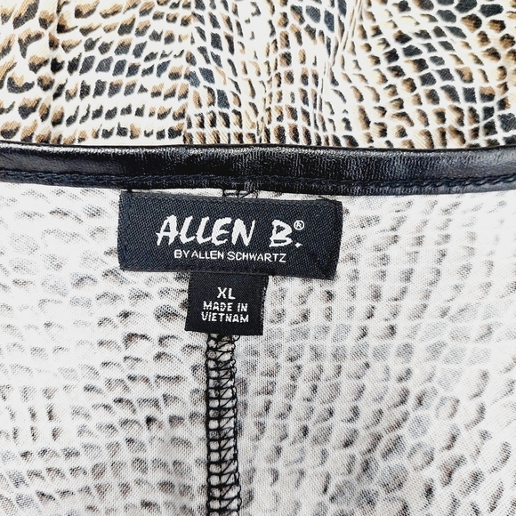 Allen Schwartz Brown Black & White Snake Print Ruched Dress 5059 - Picture 5 of 7